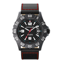 Chronologia Climber Satin Black with Black Leather Strap